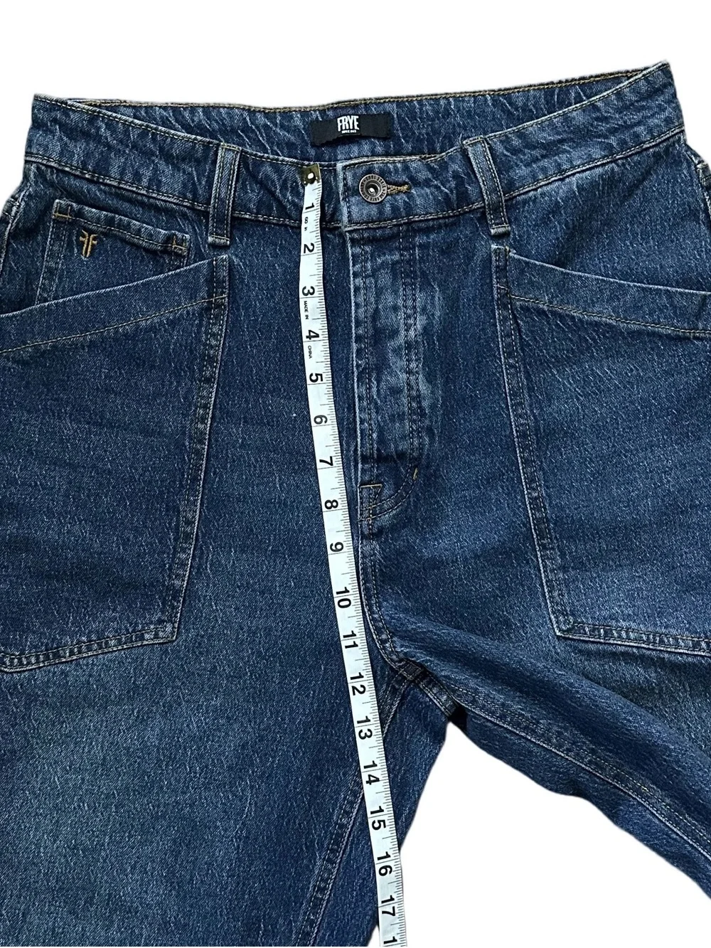 FRYE Barrel Style High Rise 5 Button Fly Cotton Stretch Jeans Size 6